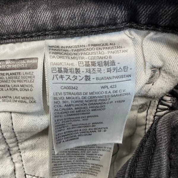 IMG_4177 Large Levi's 541 Athletic Taper Jeans Men's W33 L30 Grey Stretch Denim Slim Zip