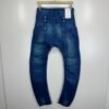 Humor Zanka Jeans Men's W28 L34 Blue Denim Low Drop Crotch 3D Slim Button Y2K