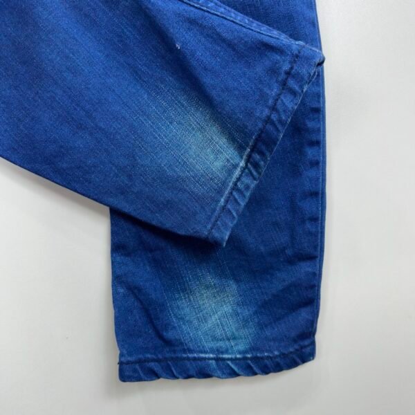 Humor Zanka Jeans Men's W28 L34 Blue Denim Low Drop Crotch 3D Slim Button Y2K