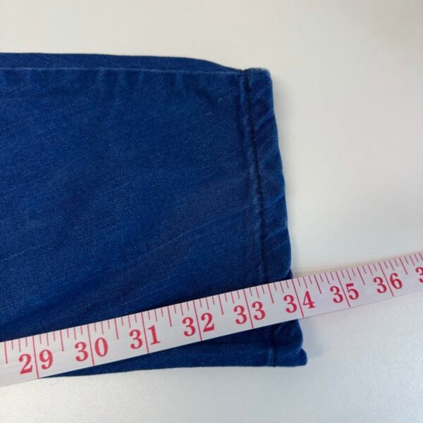 Humor Zanka Jeans Men's W28 L34 Blue Denim Low Drop Crotch 3D Slim Button Y2K