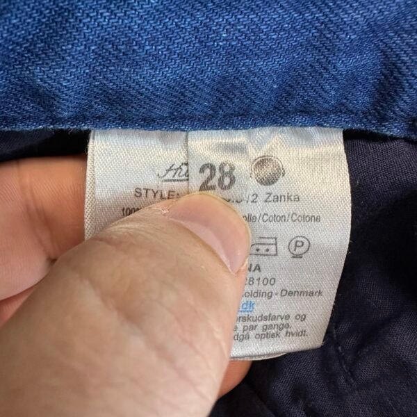 Humor Zanka Jeans Men's W28 L34 Blue Denim Low Drop Crotch 3D Slim Button Y2K