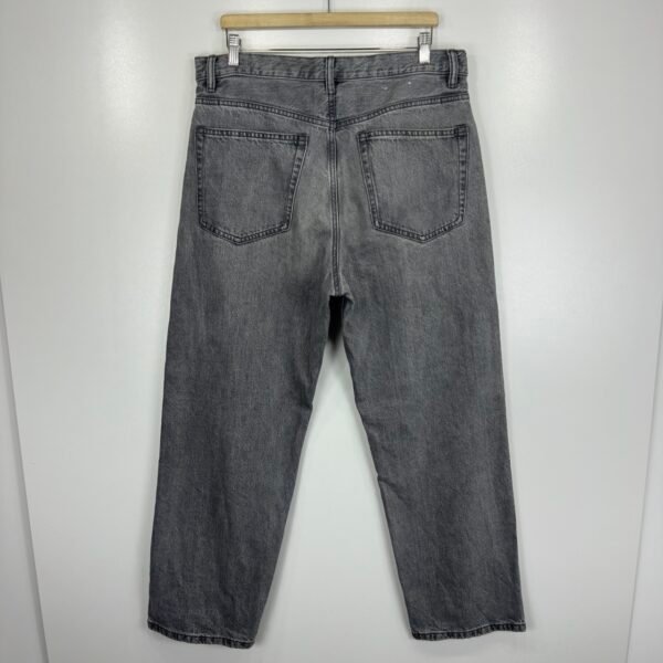 IMG_4244 Large Arket Mist Loose Fit Wide Jeans Men's W36 L31 (Tag 34/34) Grey Denim Button