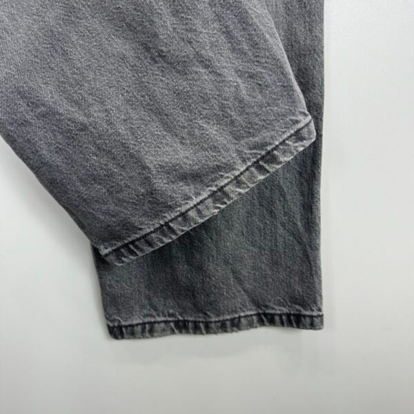 IMG_4245 Large Arket Mist Loose Fit Wide Jeans Men's W36 L31 (Tag 34/34) Grey Denim Button