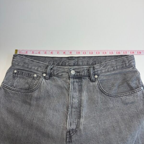 IMG_4246 Large Arket Mist Loose Fit Wide Jeans Men's W36 L31 (Tag 34/34) Grey Denim Button