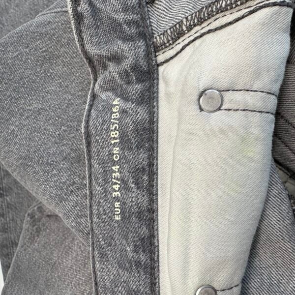 IMG_4253 Large Arket Mist Loose Fit Wide Jeans Men's W36 L31 (Tag 34/34) Grey Denim Button
