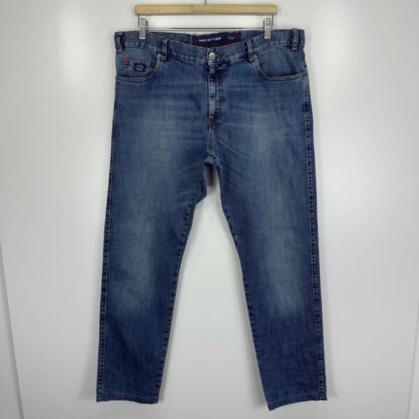 Paul & Shark Red Rivet Jeans Men's W38 L32 Blue Stretch Denim Shark Fit Tapered