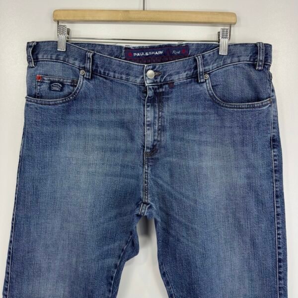 Paul & Shark Red Rivet Jeans Men's W38 L32 Blue Stretch Denim Shark Fit Tapered