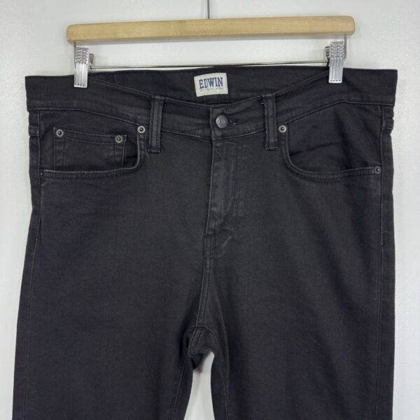 Edwin ED-88 Super Slim Jeans Men's W36 L33 Black Stretch Denim Skinny Zip Fly