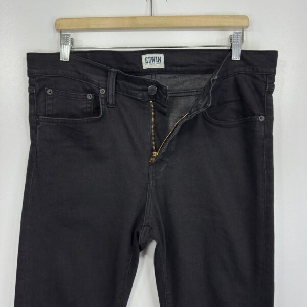 Edwin ED-88 Super Slim Jeans Men's W36 L33 Black Stretch Denim Skinny Zip Fly