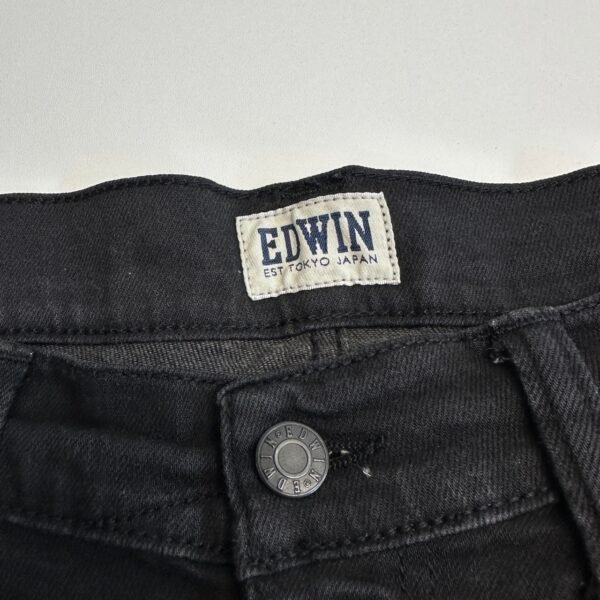 Edwin ED-88 Super Slim Jeans Men's W36 L33 Black Stretch Denim Skinny Zip Fly
