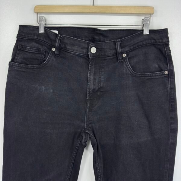 Zara Jeans Men's W36 L30 (Tag 38) Black Denim Jeans Slim Fit Straight Zip Fly