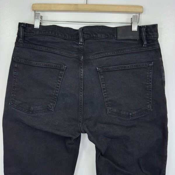 Zara Jeans Men's W36 L30 (Tag 38) Black Denim Jeans Slim Fit Straight Zip Fly