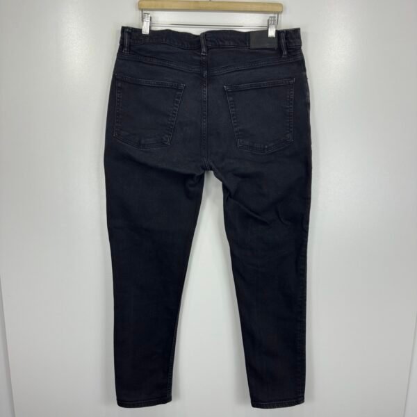 Zara Jeans Men's W36 L30 (Tag 38) Black Denim Jeans Slim Fit Straight Zip Fly