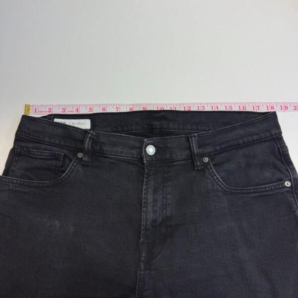 Zara Jeans Men's W36 L30 (Tag 38) Black Denim Jeans Slim Fit Straight Zip Fly