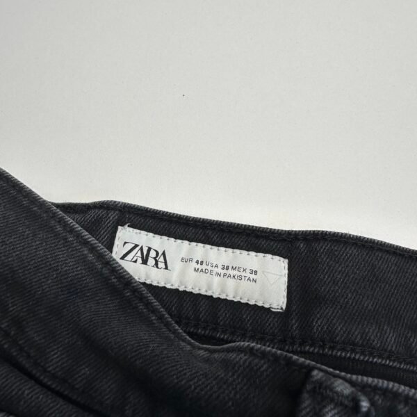Zara Jeans Men's W36 L30 (Tag 38) Black Denim Jeans Slim Fit Straight Zip Fly
