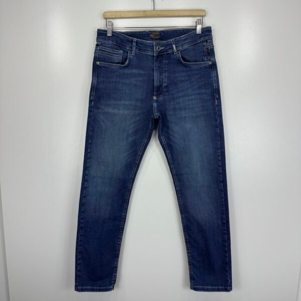 IMG_4348 Large Camel Active Conscious Jeans Men's W32 L29 Blue Stretch Denim Slim Skinny Zip