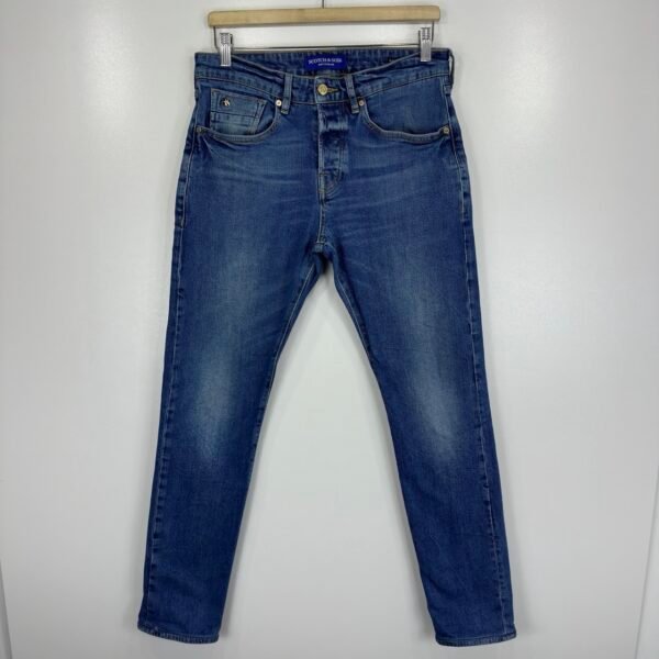 IMG_4375 Large Scotch & Soda Ralston Jeans Men's W32 L32 Blue Stretch Denim Slim Tapered Button