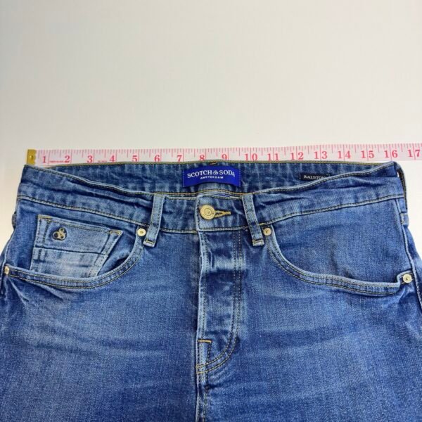 IMG_4383 Large Scotch & Soda Ralston Jeans Men's W32 L32 Blue Stretch Denim Slim Tapered Button