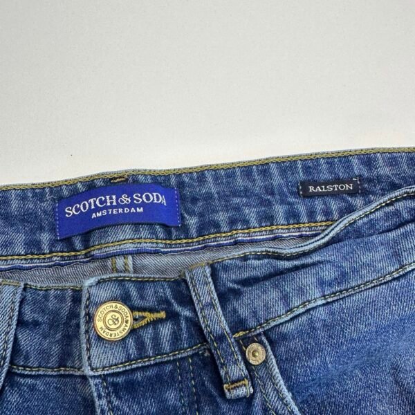 IMG_4385 Large Scotch & Soda Ralston Jeans Men's W32 L32 Blue Stretch Denim Slim Tapered Button
