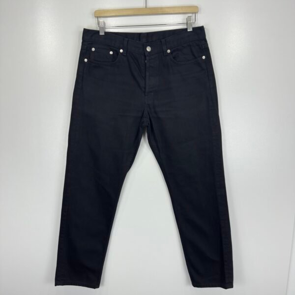 Arket Regular Cropped Jeans Men's W34 L29 (Tag 32) Black Denim Button Fly