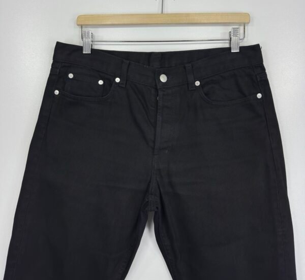 Arket Regular Cropped Jeans Men's W34 L29 (Tag 32) Black Denim Button Fly