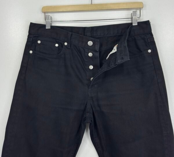 Arket Regular Cropped Jeans Men's W34 L29 (Tag 32) Black Denim Button Fly