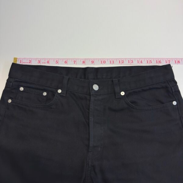 Arket Regular Cropped Jeans Men's W34 L29 (Tag 32) Black Denim Button Fly