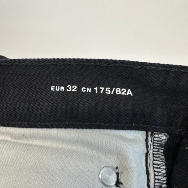 Arket Regular Cropped Jeans Men's W34 L29 (Tag 32) Black Denim Button Fly