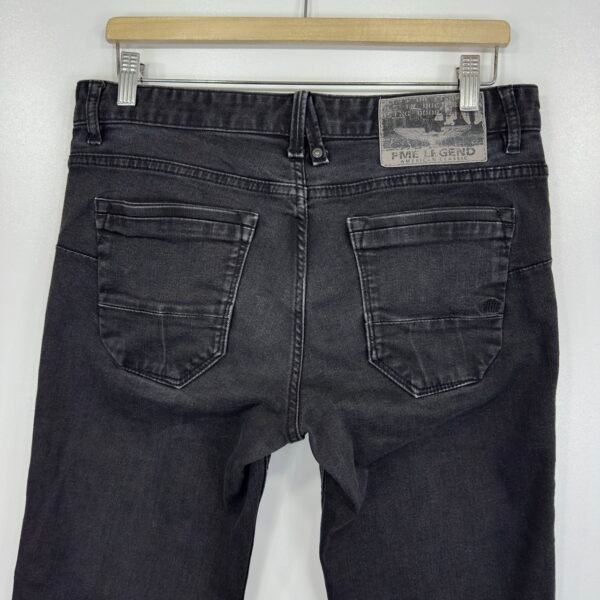 PME Legend Nightflight Jeans Men's W32 L32 Black Stretch Denim Slim Straight Zip