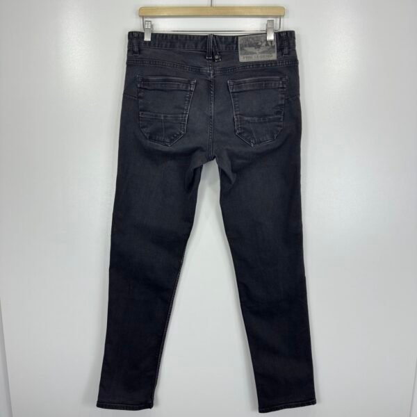 PME Legend Nightflight Jeans Men's W32 L32 Black Stretch Denim Slim Straight Zip