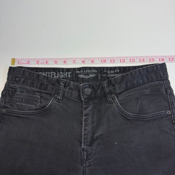 PME Legend Nightflight Jeans Men's W32 L32 Black Stretch Denim Slim Straight Zip