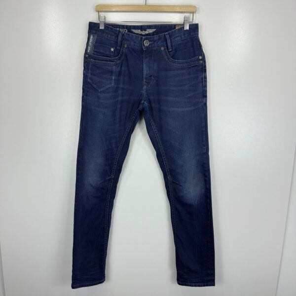 PME Legend Jeans Men's W31 L32 Blue Stretch Denim Regular Fit Tapered Zip