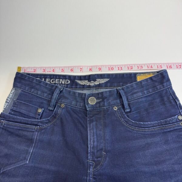PME Legend Jeans Men's W31 L32 Blue Stretch Denim Regular Fit Tapered Zip