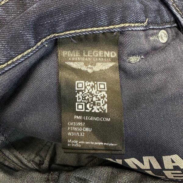 PME Legend Jeans Men's W31 L32 Blue Stretch Denim Regular Fit Tapered Zip