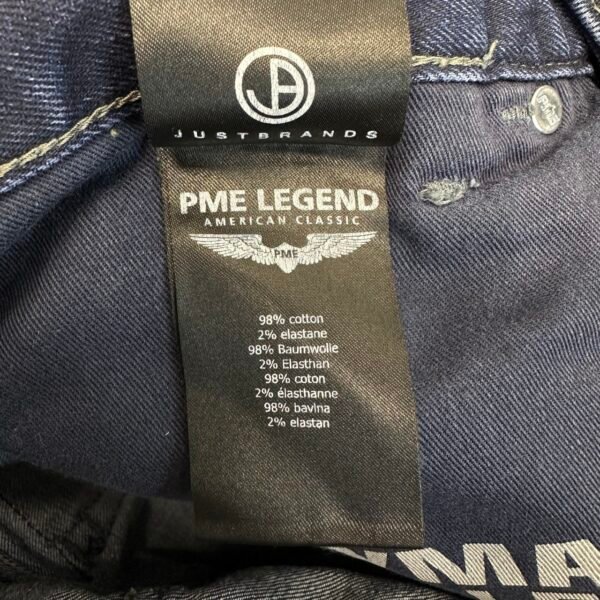 PME Legend Jeans Men's W31 L32 Blue Stretch Denim Regular Fit Tapered Zip