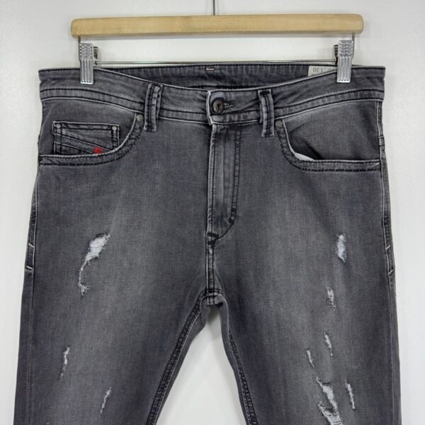 IMG_4433 Large Diesel Thavar Jeans Grey W33 L32 Men Slim Skinny Distressed