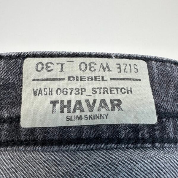 IMG_4444 Large Diesel Thavar Jeans Grey W33 L32 Men Slim Skinny Distressed
