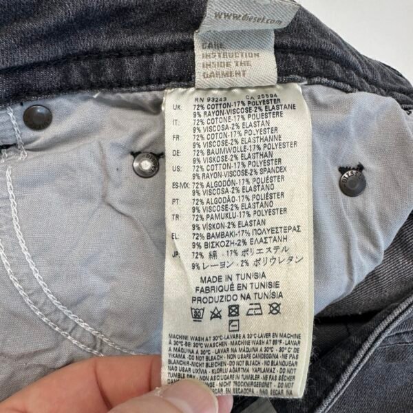 IMG_4446 Large Diesel Thavar Jeans Grey W33 L32 Men Slim Skinny Distressed