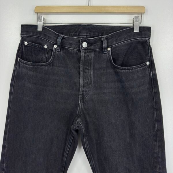 ARKET Park Jeans Black W33 L32 Men Regular Straight Button Fly