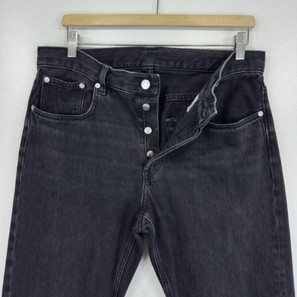 ARKET Park Jeans Black W33 L32 Men Regular Straight Button Fly