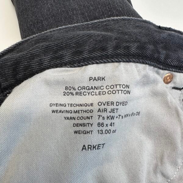 ARKET Park Jeans Black W33 L32 Men Regular Straight Button Fly
