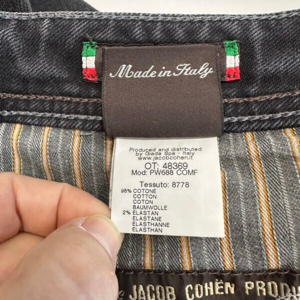 IMG_4556 Large Jacob Cohen 688C Tailored Luxury Jeans Men's W34 L32 Grey Denim Hand Made Slim