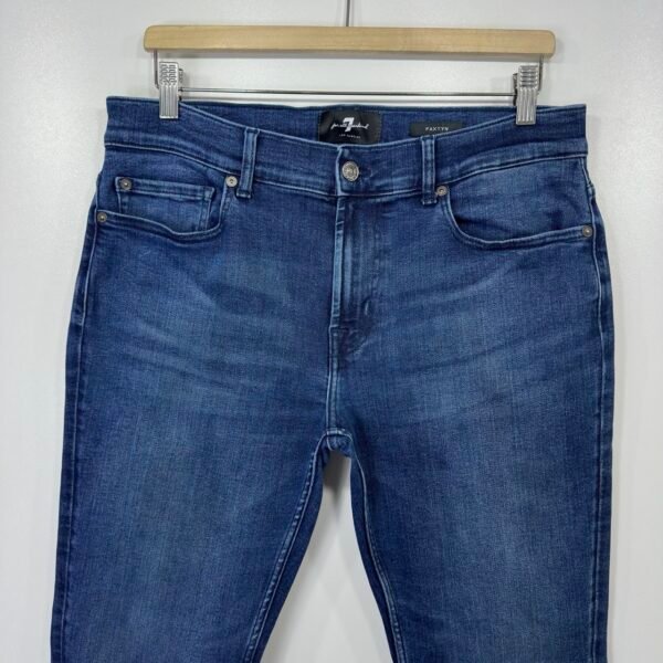 7 For All Mankind Paxtyn Jeans Men's W33 L32 Blue Stretch Denim Slim Fit Skinny