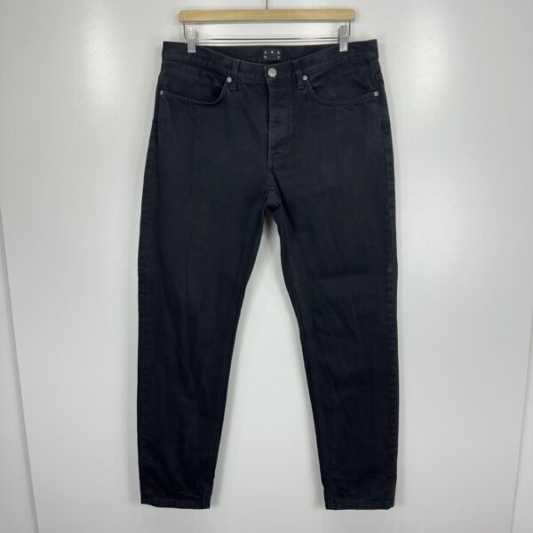 ASKET Black Denim Jeans W34 L32 Men's Regular Straight