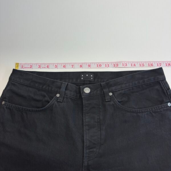 ASKET Black Denim Jeans W34 L32 Men's Regular Straight