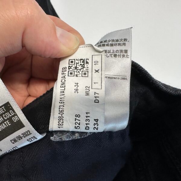 Levi's 511 Black Stretch Jeans W36 L34 Men's Slim Fit