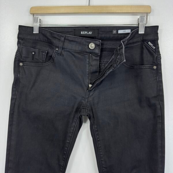 IMG_4618 Large Replay Luz Black Stretch Jeans W32 L32 Women's Slim Skinny