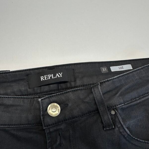 IMG_4624 Large Replay Luz Black Stretch Jeans W32 L32 Women's Slim Skinny