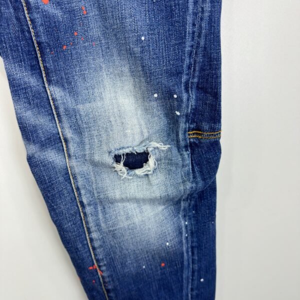 Dsquared2 Classic Kenny Twist Factory Distressed Jeans Men's W34 L28 Tag 50 Blue