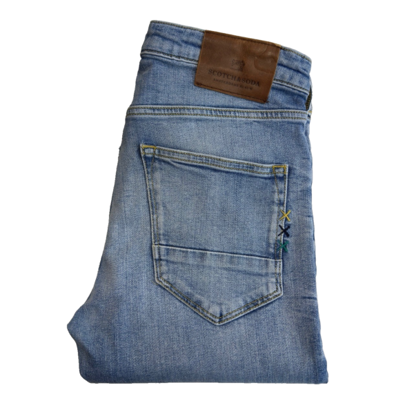 Scotch & Soda Skim Jeans Men's W29 L31 Blue Stretch Denim Slim Skinny Zip Y2K